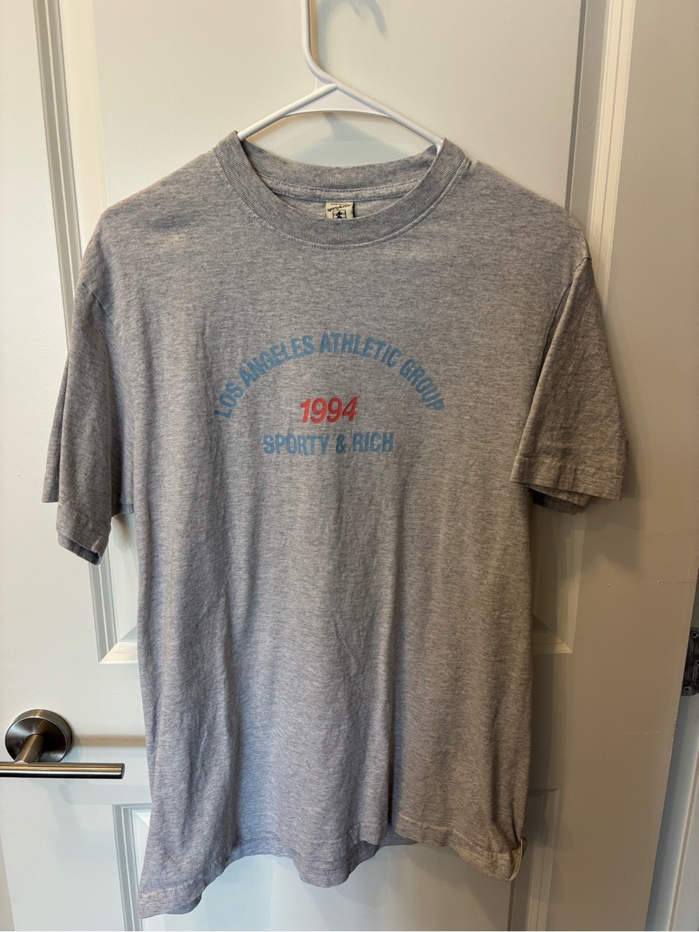 Sporty & Rich Grey Short Sleeve '1994' Graphic Tee